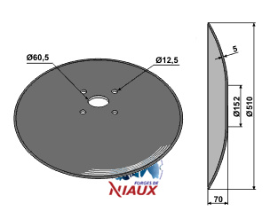 Plain disc with flat neck - O510