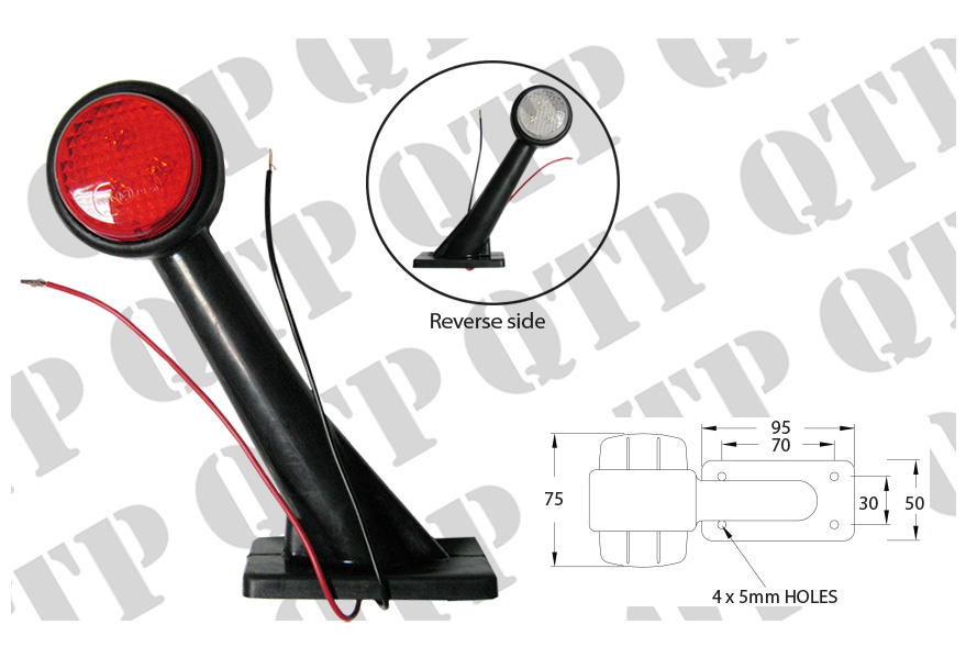 Angled Marker Lamp Rubber LED Small LH