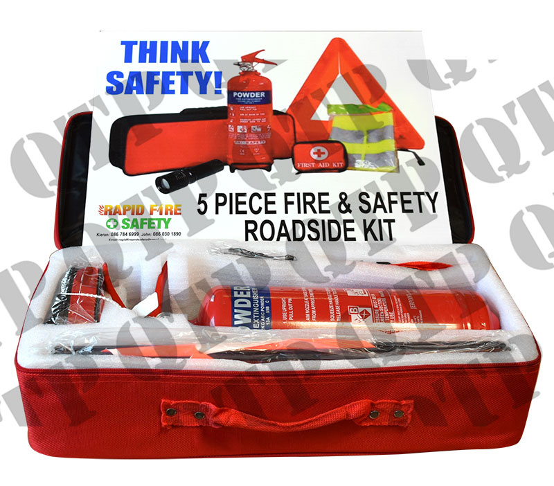 5 Piece Fire & Safety Roadside Kit