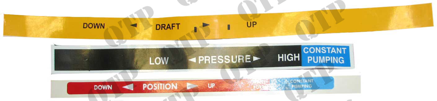 Decal 100 Lift Draft Pressure Control