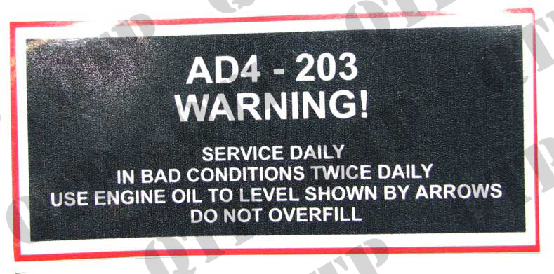 Decal 165 A 203 Service Daily