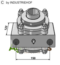 Bearing housing compl. without inwards